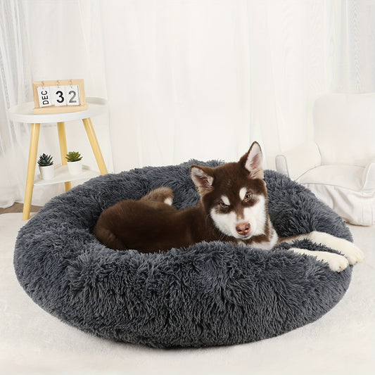 Kuschelbett Hund rund – Beruhigend, weich & rutschfest